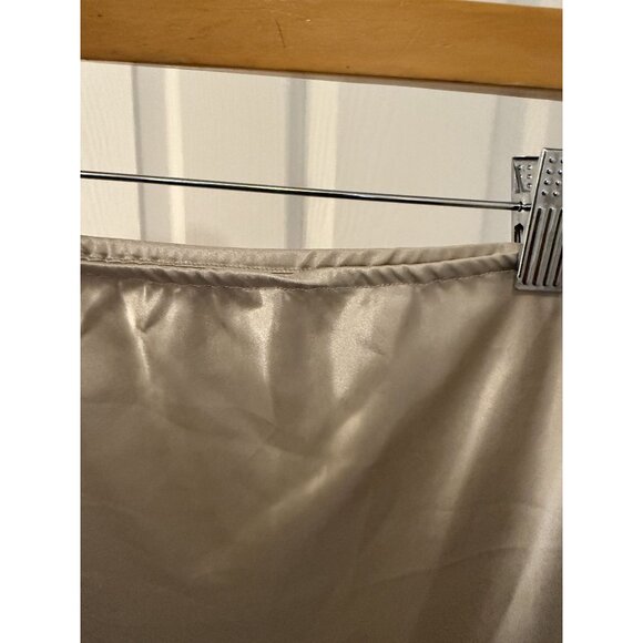 Natori Vintage Champaign Embroidered Midi Slip Satin Skirt Size small Coquette - Picture 4 of 5